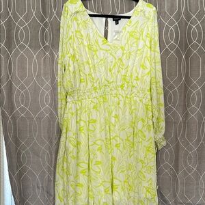 Floral Dress in Yellow and White